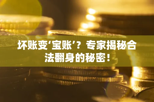 济南坏账变‘宝账’？专家揭秘合法翻身的秘密！