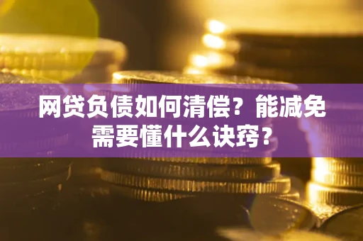 济南网贷负债如何清偿？能减免需要懂什么诀窍？