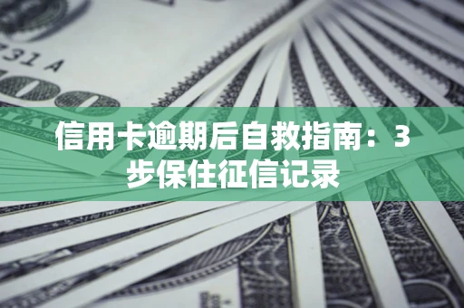 济南信用卡逾期后自救指南：3步保住征信记录